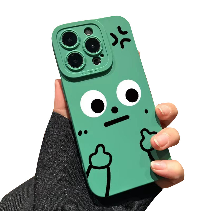 Premium Apple iPhone Case, MagSafe Compatible, Camera Lens and Screen Protection, Ultra Thin, Shockproof, Magnetic, Full All Around Protection, Cartoon Finger Soft Cover