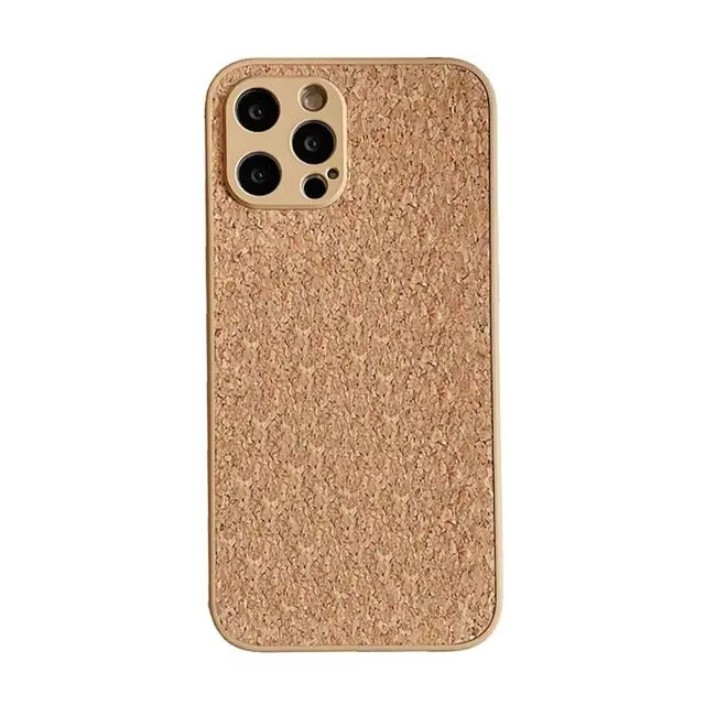 Luxury Apple iPhone Case, MagSafe Compatible, Camera Lens and Screen Protection, Ultra Thin, Shockproof, Magnetic, Full All Around Protection, Cork Wood Soft Cover