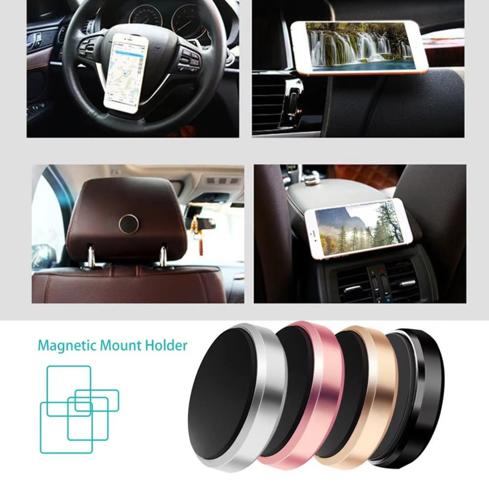 Premium, Magnetic Car Phone Holder – Mounted Stand with Strong Magnet Sticker for Apple iPhone and Other Apple Devices