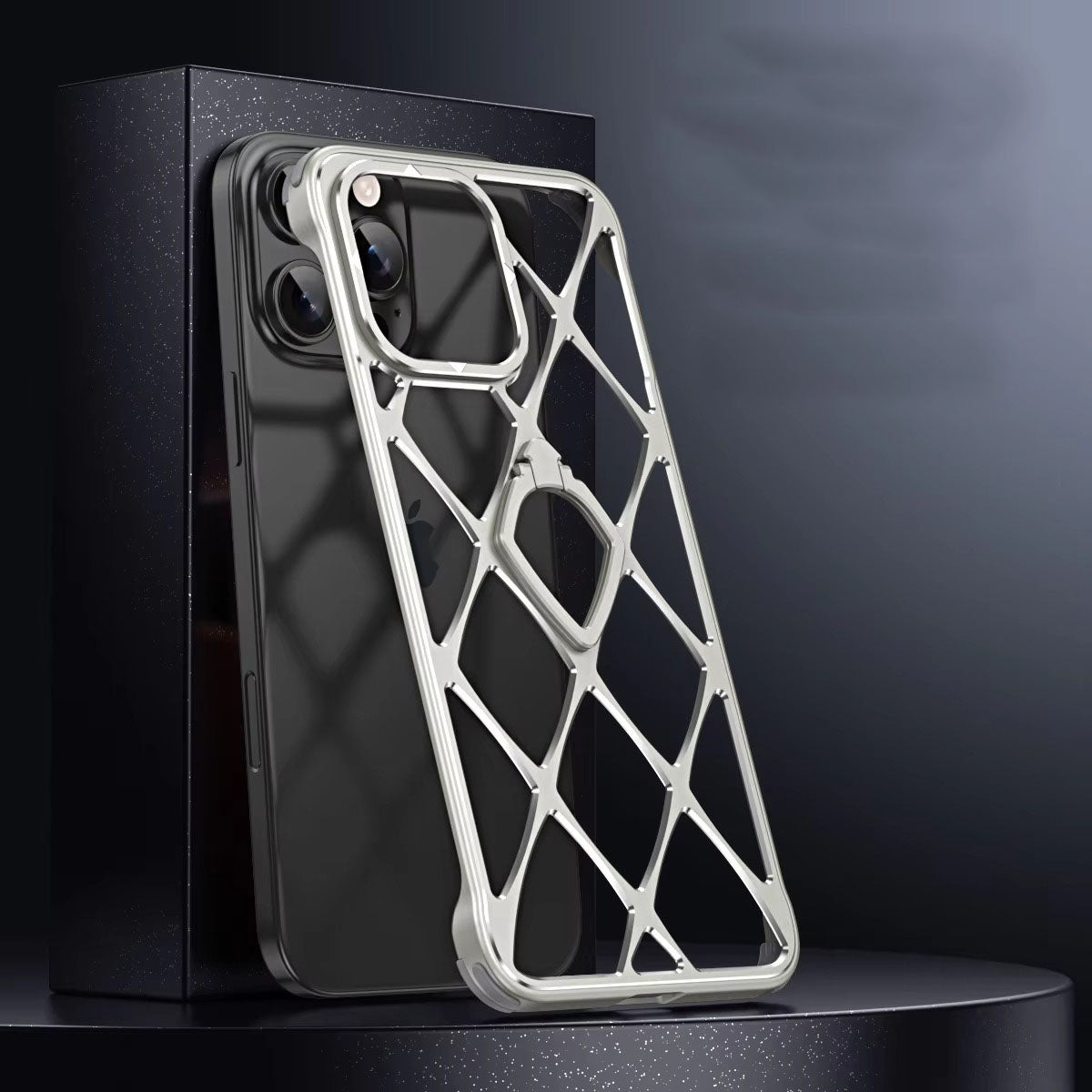 Luxury Apple iPhone Case, MagSafe Compatible, Camera Lens & Screen Protection, Ultra Thin, Shockproof, Magnetic Full All Around Cover – Ultra-Light Metal Bracket Case with Heat Dissipation & Shockproof Design