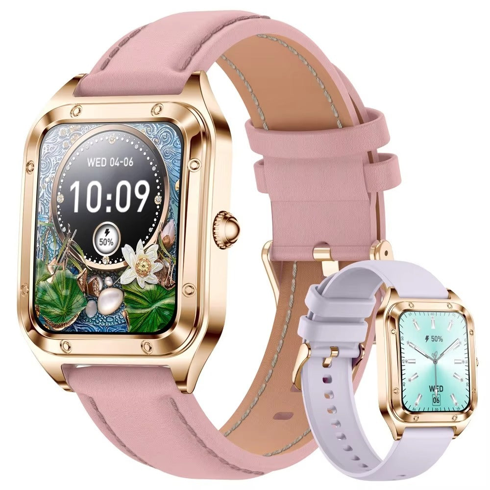Luxury Women’s Smartwatch for iPhone – Bluetooth Call Fitness Tracker with Blood Pressure Monitor, Waterproof Sport Mode