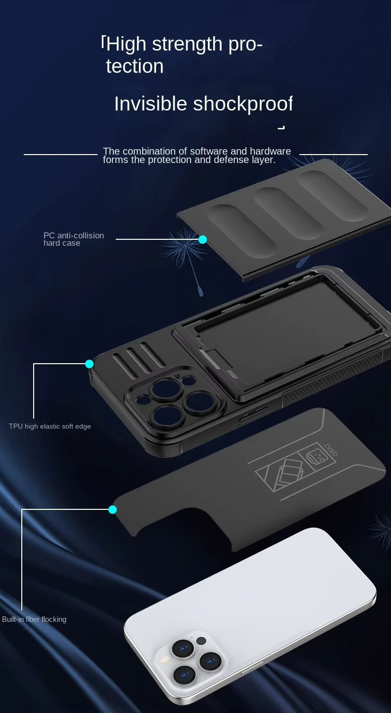 Robust Apple iPhone Case, MagSafe Compatible, Camera Lens and Screen Protection, Ultra Thin, Shockproof, Magnetic, Full All Around Protection, Slide Card Armor Cover