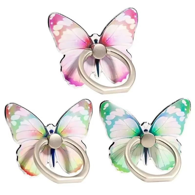Premium, Cute Cartoon Butterfly Phone Ring Holder , Decorative Mobile Phone Buckle for Smartphones and Accessories
