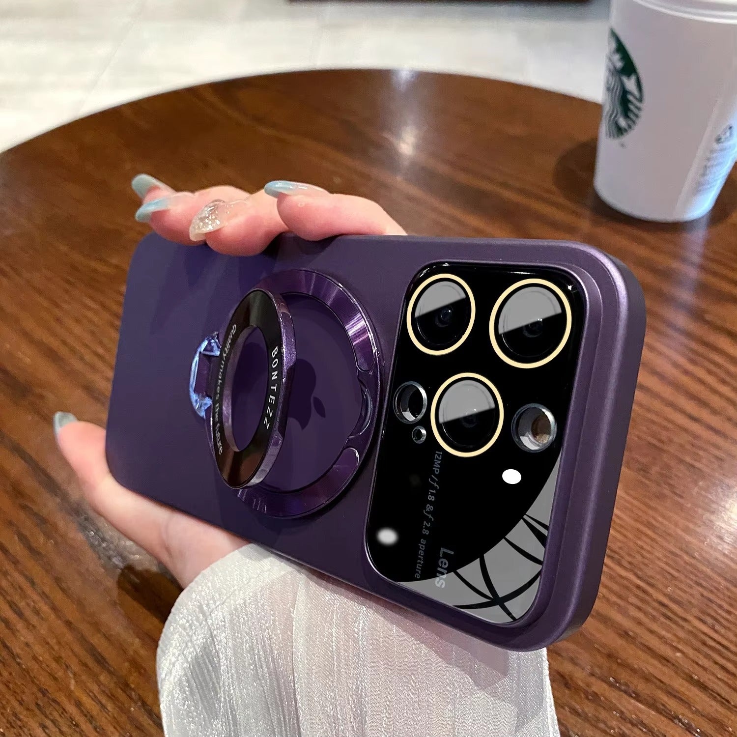 Premium Apple iPhone Case, MagSafe Compatible, Camera Lens and Screen Protection, Ultra Thin, Shockproof, Magnetic, Full All Around Protection, Magnetic Bracket Cover