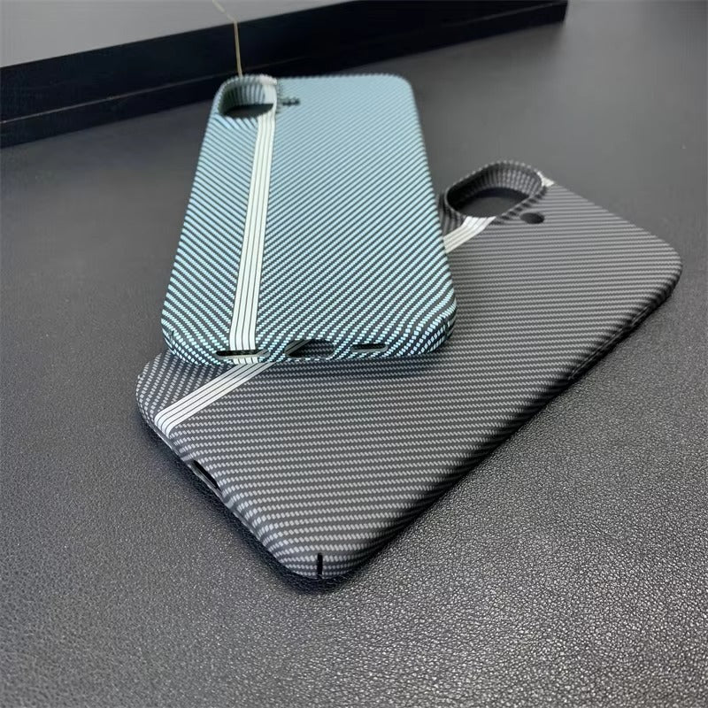 High Quality Apple iPhone Case, MagSafe Compatible, Camera Lens & Screen Protection, Ultra Thin, Shockproof, Magnetic Full All Around Cover – Double Color Carbon Fiber Texture Matte Case with Ultra Thin Shockproof Design
