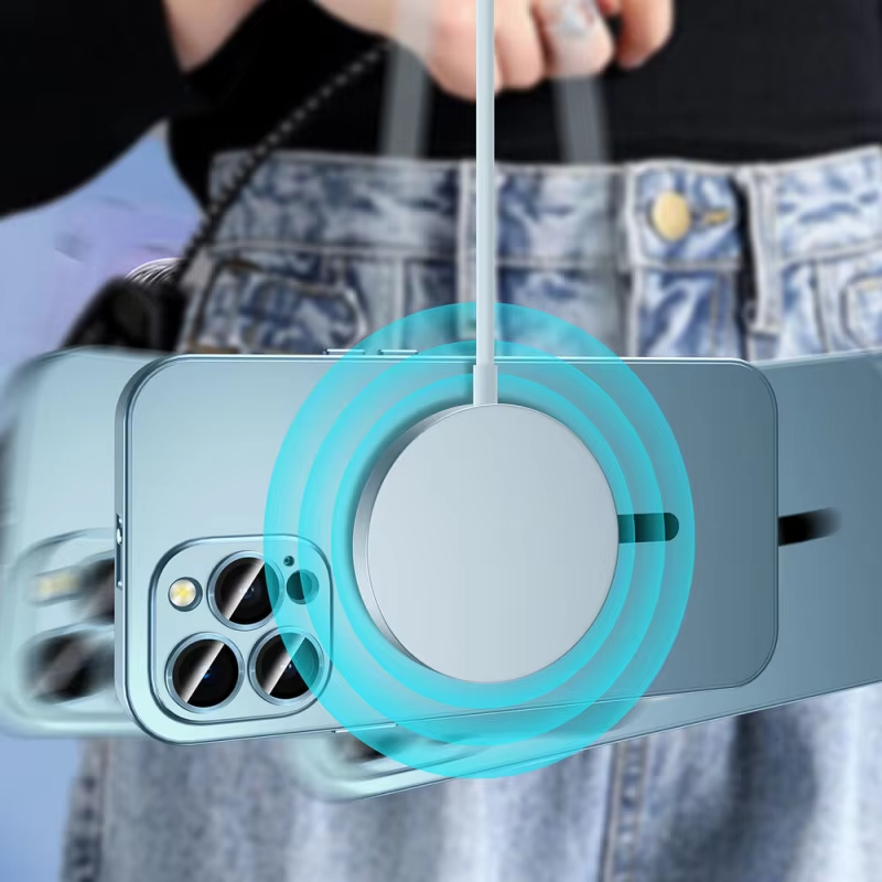 Luxury Apple iPhone Case, MagSafe Compatible, Camera Lens & Screen Protection, Ultra Thin, Shockproof, Magnetic Full All Around Cover – Metal Frame Case with Aluminum PC Back Panel for Sleek Durable Protection