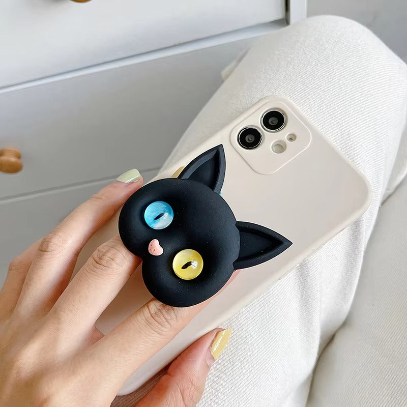 3D Cat Phone Grip Holder – Korean INS Style,Finger Ring Mount for Apple iPhone, and Other Mobile Phone Accessories