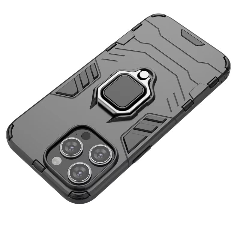 Robust Apple iPhone Case, MagSafe Compatible, Camera Lens and Screen Protection, Ultra Thin, Shockproof, Magnetic, Full All Around Protection, Armor Ring Stand Cover