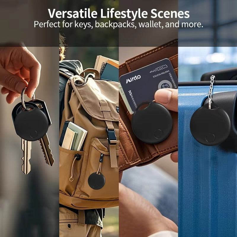 Smart Bluetooth GPS Tracker Compatible with Apple Find My – MFI Certified AirTag Replacement for Wallet, Keys, Bike, Bag – Anti-Lost Finder with Sound Alert & Long Battery Life