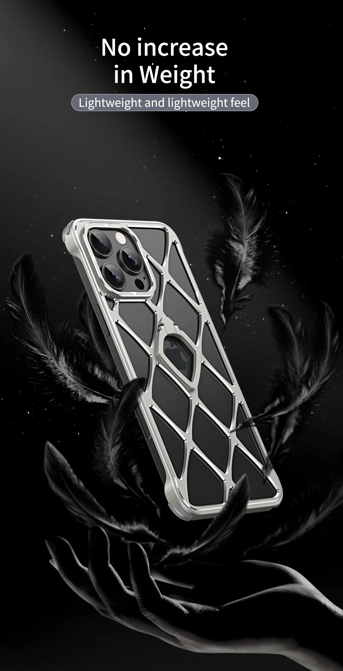 Luxury Apple iPhone Case, MagSafe Compatible, Camera Lens & Screen Protection, Ultra Thin, Shockproof, Magnetic Full All Around Cover – Ultra-Light Metal Bracket Case with Heat Dissipation & Shockproof Design