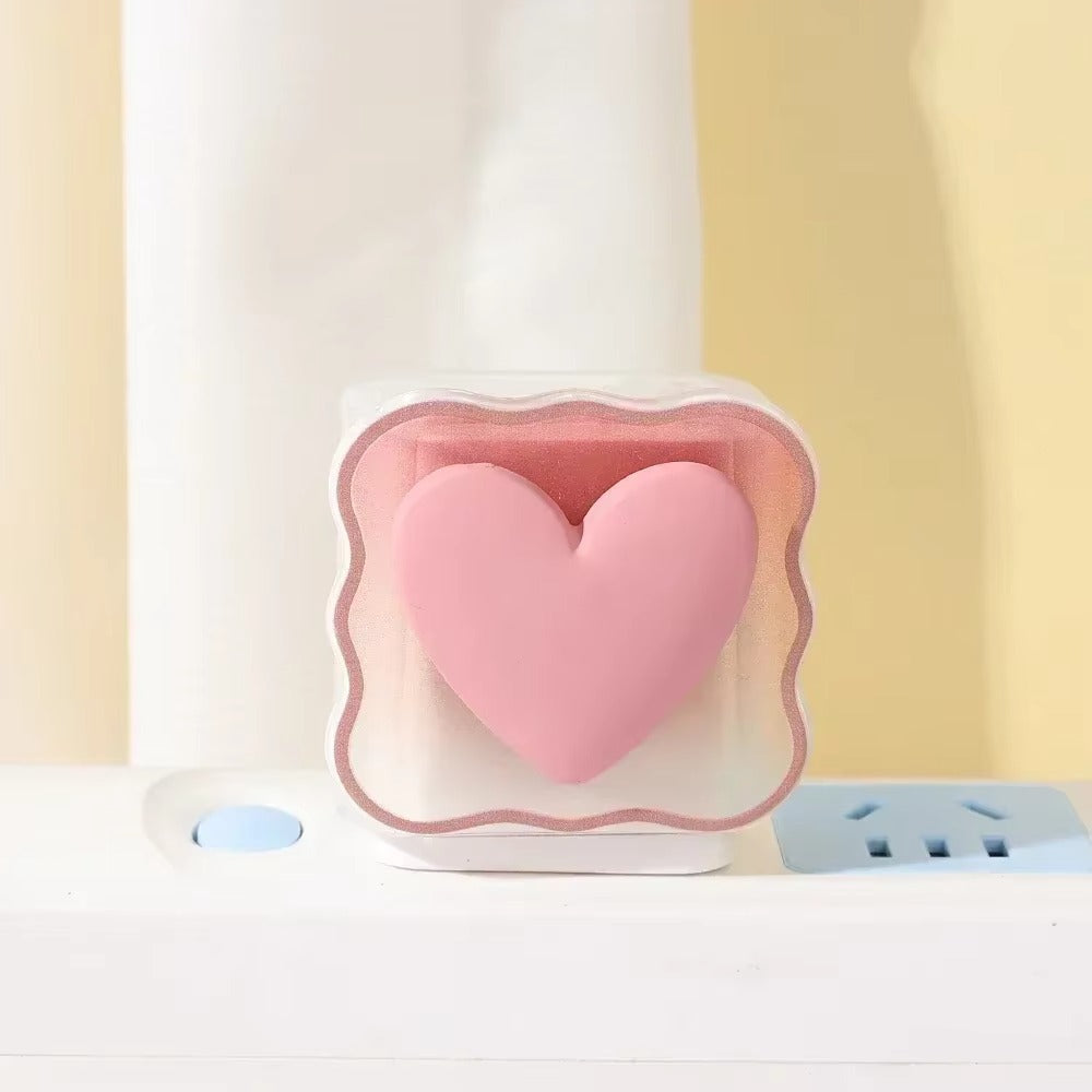 High Quality Heart-Shaped Charger Protector – Silicone Anti-Break, Scratch-Proof Cover Sleeve for Apple 18W, 20W Adapters,