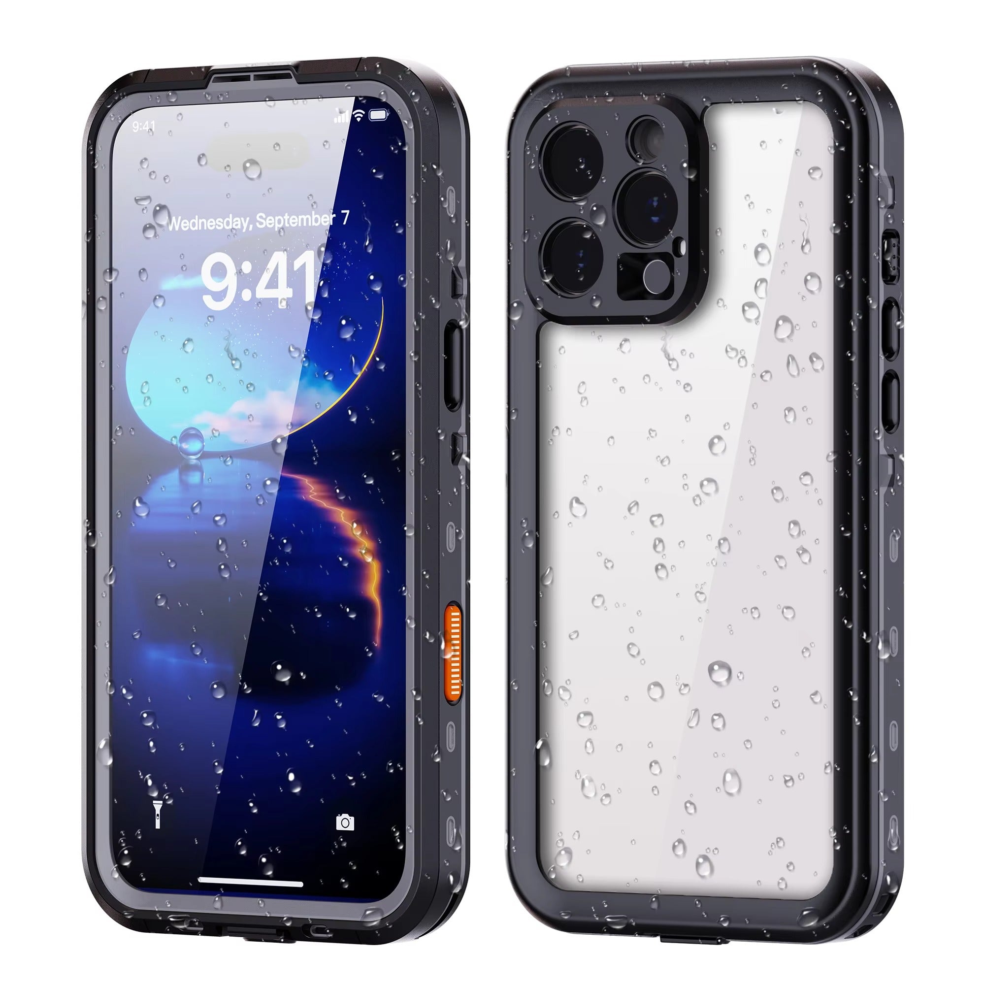 Luxury Apple iPhone Case MagSafe Compatible, Camera Lens & Screen Protection, Ultra Thin Shockproof Magnetic Full All Around Protection Cover with IP68 Waterproof 360 Seal Design