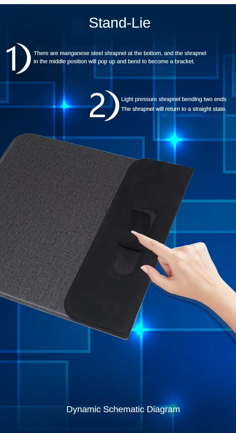 Premium, 2-in-1 Mouse Pad with Qi Wireless Charging – PU Leather Desk Mat with Phone Holder, USB Type-C Compatible