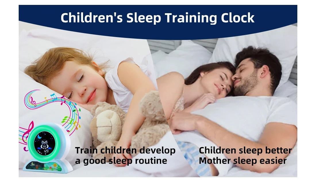 Premium Kids Sleep Training Alarm Clock – Cute Animal Digital Wake Up Night Light with Snooze, Color Changing, Music, Temperature Display