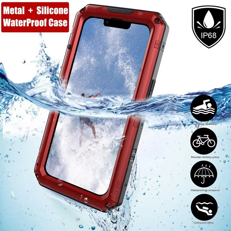 High Quality Apple iPhone Case MagSafe Compatible, Camera Lens & Screen Protection, Cover with IP68 Diving Armor Stand