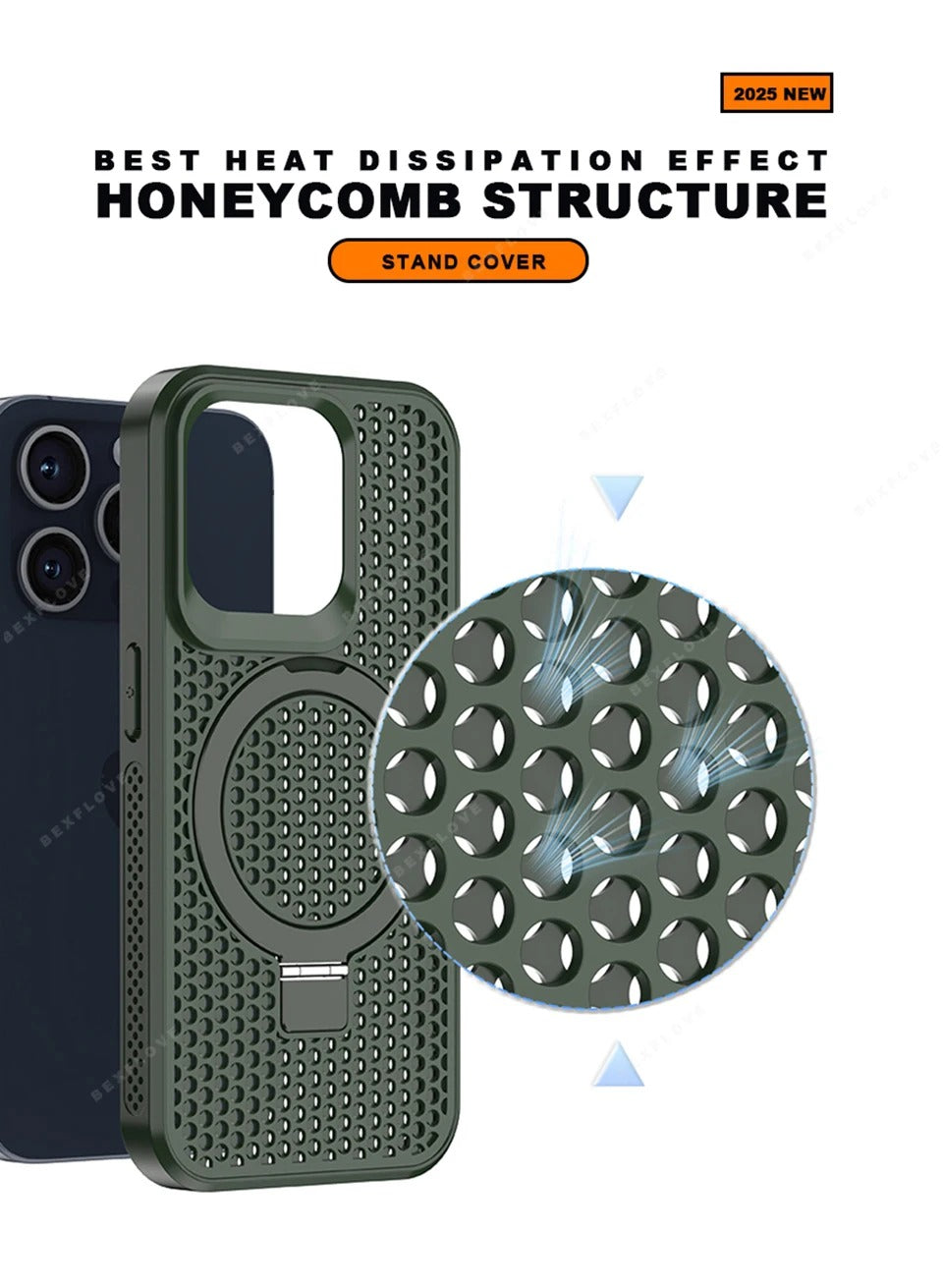 Luxury Apple iPhone Case, MagSafe Compatible, Camera Lens & Screen Protection, Ultra Thin, Shockproof, Magnetic Full All Around Cover – Matte Magnetic Case with Holder, Heat Dissipation & Wireless Charging Support