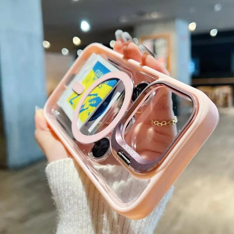 Premium Apple iPhone Case MagSafe Compatible, Camera Lens & Screen Protection, Cover with Hard Shell & Stand Bracket