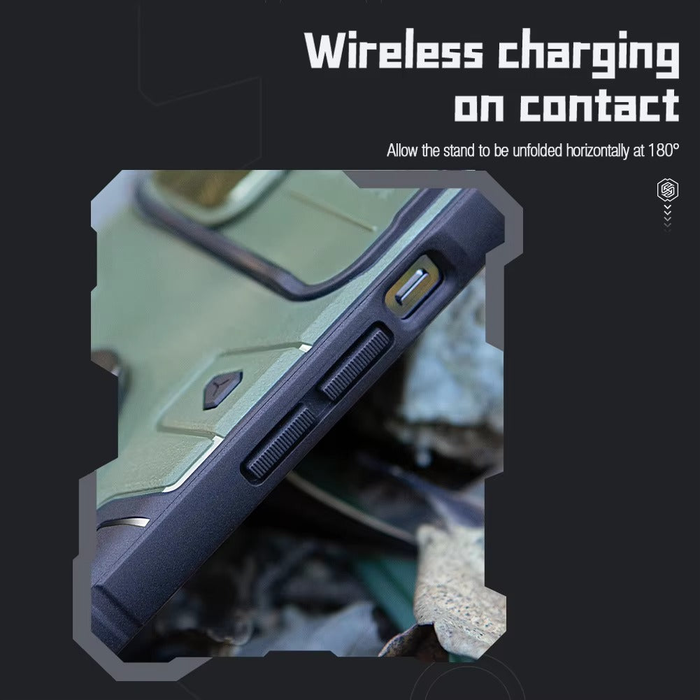 Premium Apple iPhone Case, MagSafe Compatible, Camera Lens & Screen Protection, Ultra Thin, Shockproof, Magnetic Full All Around Cover – Heavy Duty Hard PC Case with Slide Camera Cover & Built-In Kickstand