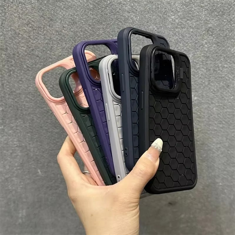 Luxury Apple iPhone Case Ultra Thin Shockproof Magnetic Full All Around Protection Cover with Soft Bracket Wireless Charging