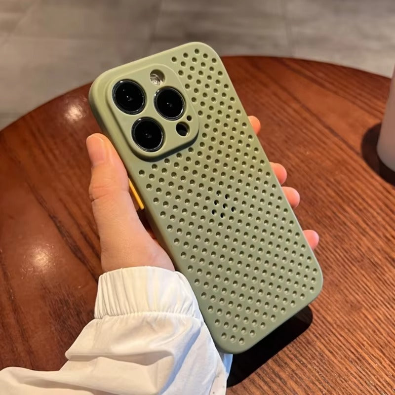 Luxury Apple iPhone Case, MagSafe Compatible, Camera Lens & Screen Protection, Ultra Thin, Shockproof, Magnetic Full All Around Cover – Hollow Soft Case with Heat Dissipation Design & Plain Color Ultra Thin Finish