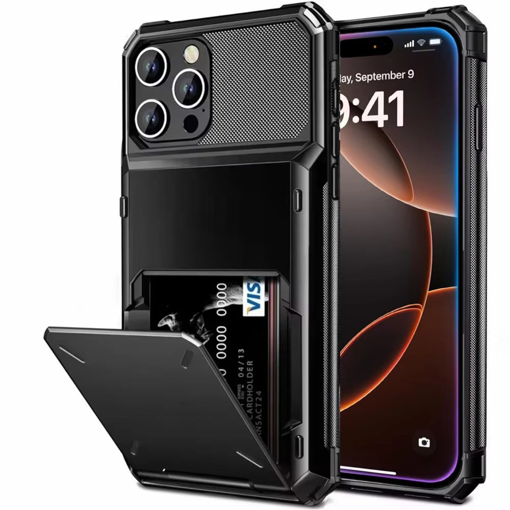 Robust Apple iPhone Case, MagSafe Compatible, Camera Lens and Screen Protection, Ultra Thin, Shockproof, Magnetic, Full All Around Protection, Hidden Wallet Card Cover