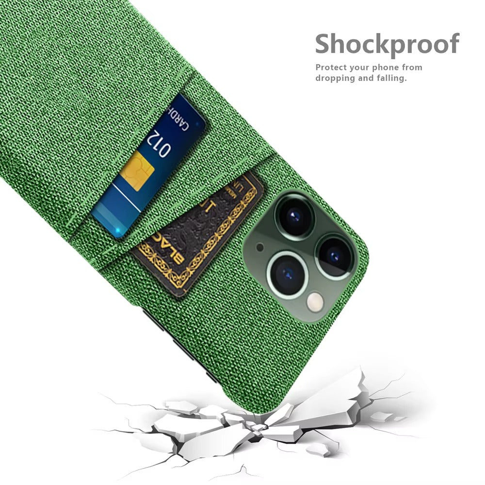 Premium Apple iPhone Case, MagSafe Compatible, Camera Lens and Screen Protection, Ultra Thin, Shockproof, Magnetic, Full All Around Protection, Dual Card Fabric Cover