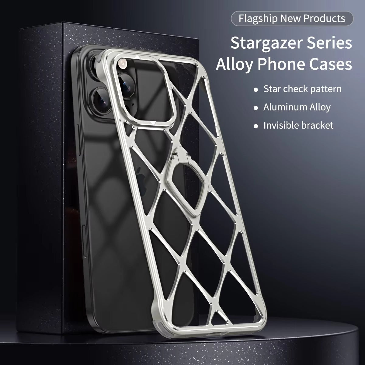 Luxury Apple iPhone Case, MagSafe Compatible, Camera Lens & Screen Protection, Ultra Thin, Shockproof, Magnetic Full All Around Cover – Ultra-Light Metal Bracket Case with Heat Dissipation & Shockproof Design