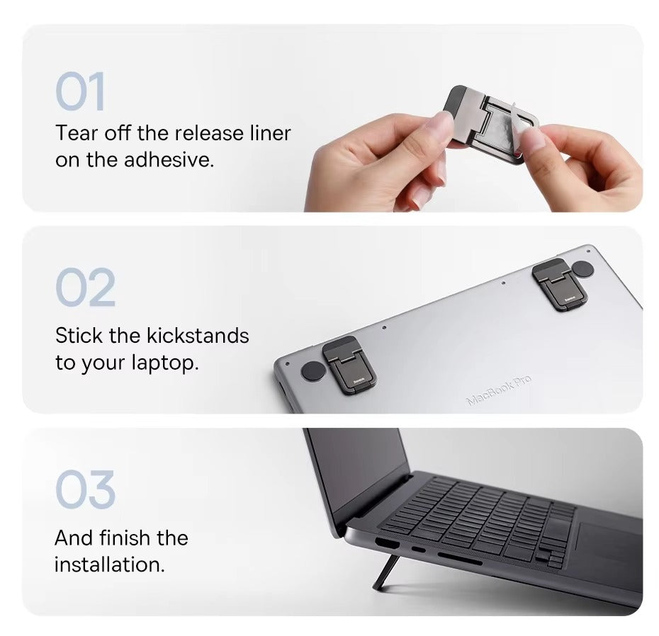 Premium, Portable, Mini Laptop Stand for MacBook, Computer, Keyboard Holder, Adjustable, Foldable, Lightweight Baseus Support for Desk, Travel, Work