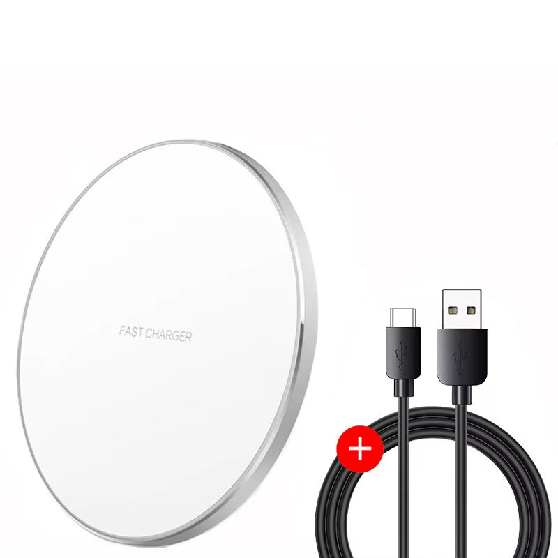 Premium 30W Wireless Charging Pad – Fast USB-C Charger for iPhone & Samsung, Case-Friendly, Overheat Protection, Sleek Zinc Alloy Design, QC 3.0 Compatible