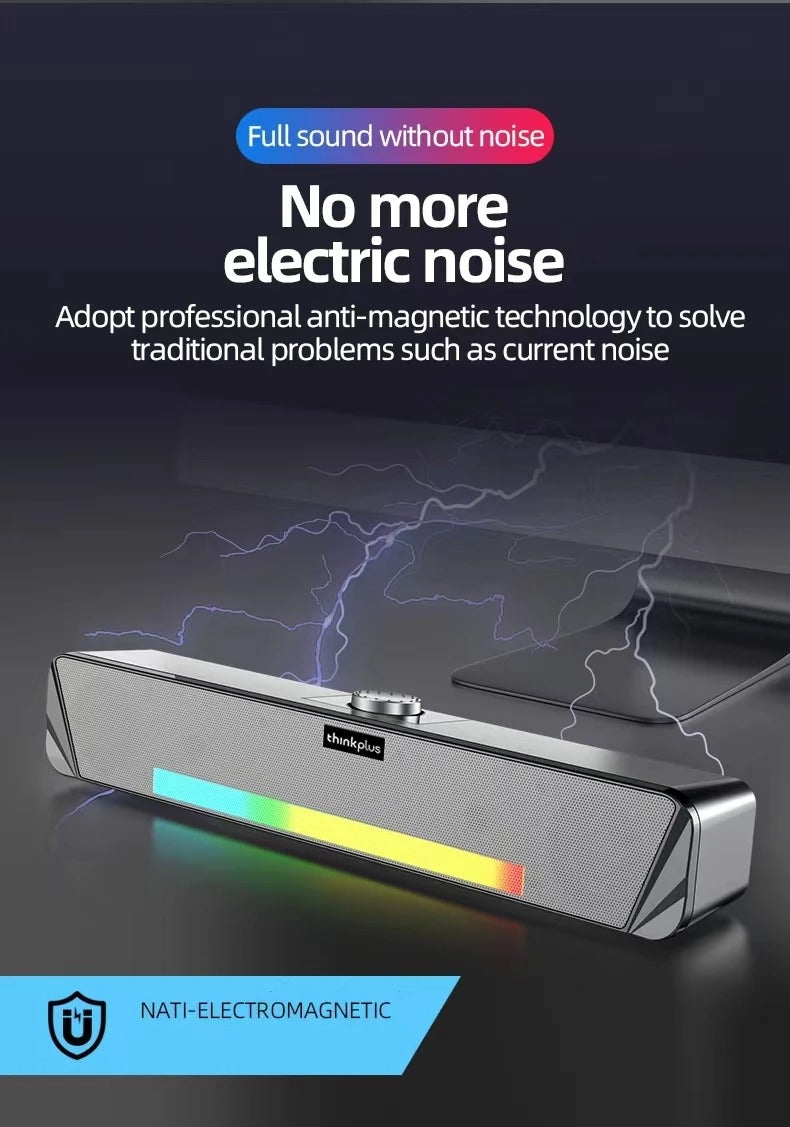 Luxury Bluetooth Speaker with RGB Lights for iPhone & Mac – Dual Stereo Subwoofer with Surround Sound, Loud Wireless Audio