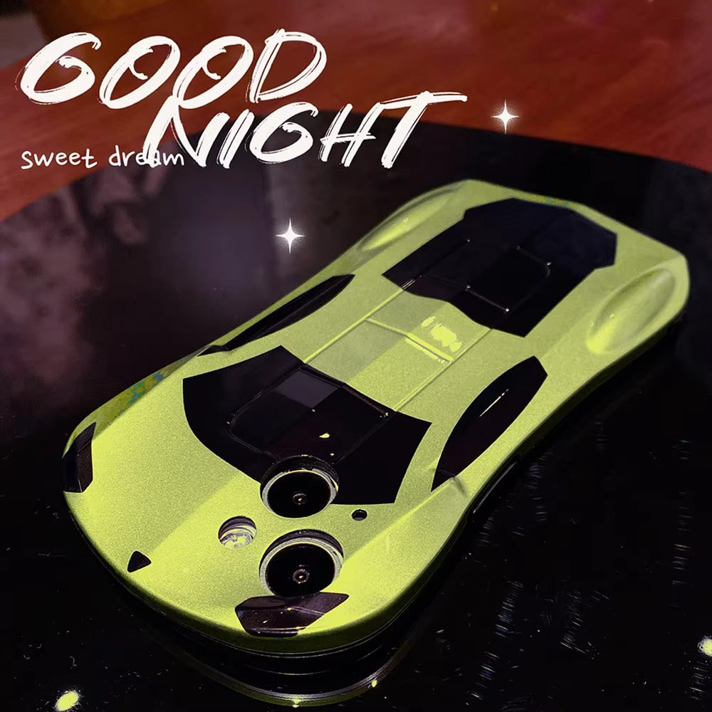 Luxury Apple iPhone Case, MagSafe Compatible, Camera Lens and Screen Protection, Ultra Thin, Shockproof, Magnetic, Full All Around Protection, 3D Sports Car Soft Cover