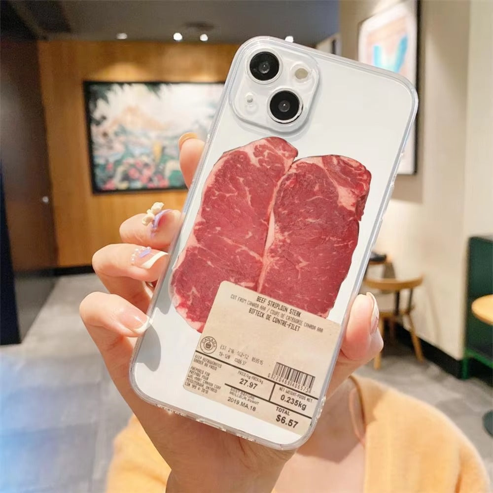 Premium Apple iPhone Case, MagSafe Compatible, Camera Lens and Screen Protection, Ultra Thin, Shockproof, Magnetic, Full All Around Protection, Funny Food Cartoon Cover