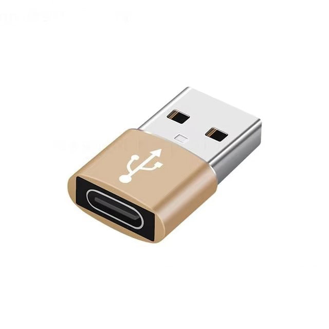 High Quality USB to Type-C Charger Adapter – 2PCS OTG Converter for iPhone, Plug & Play, Data Sync 480Mbps, Aluminum Alloy, Universal Type-C Compatibility