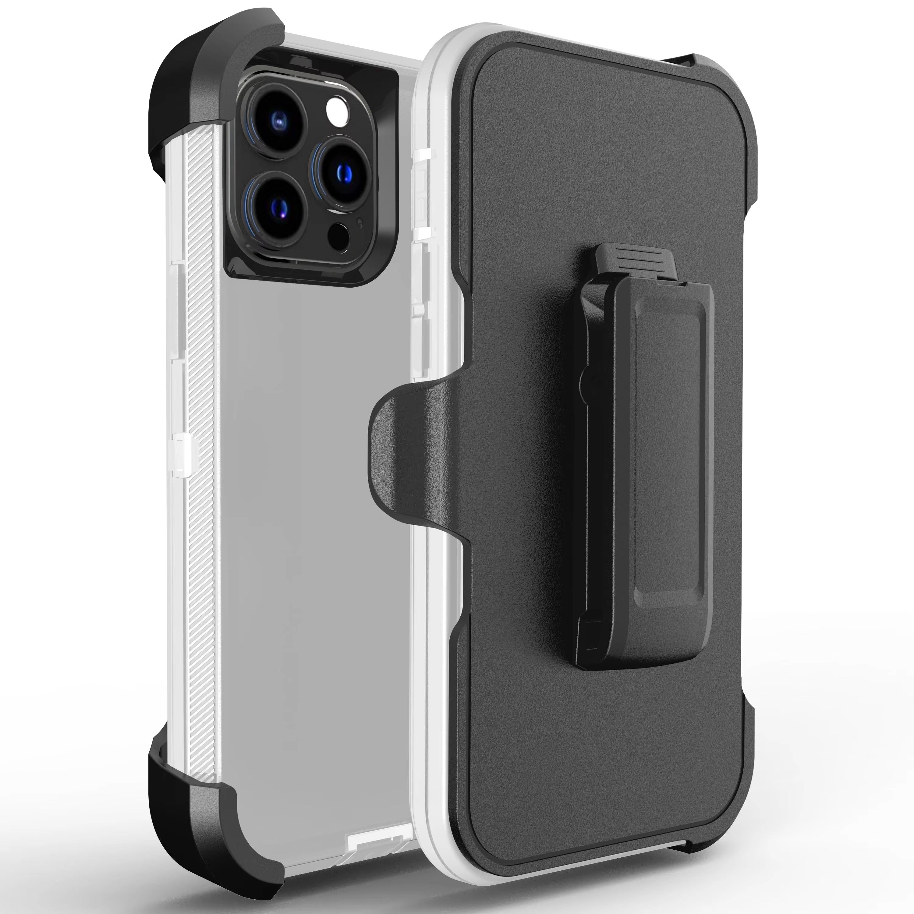 Robust Apple iPhone Case, MagSafe Compatible, Camera Lens & Screen Protection, Ultra Thin, Shockproof, Magnetic Full All Around Cover – 3-in-1 Heavy Duty Armor Case with Belt Clip & Full Body Protection