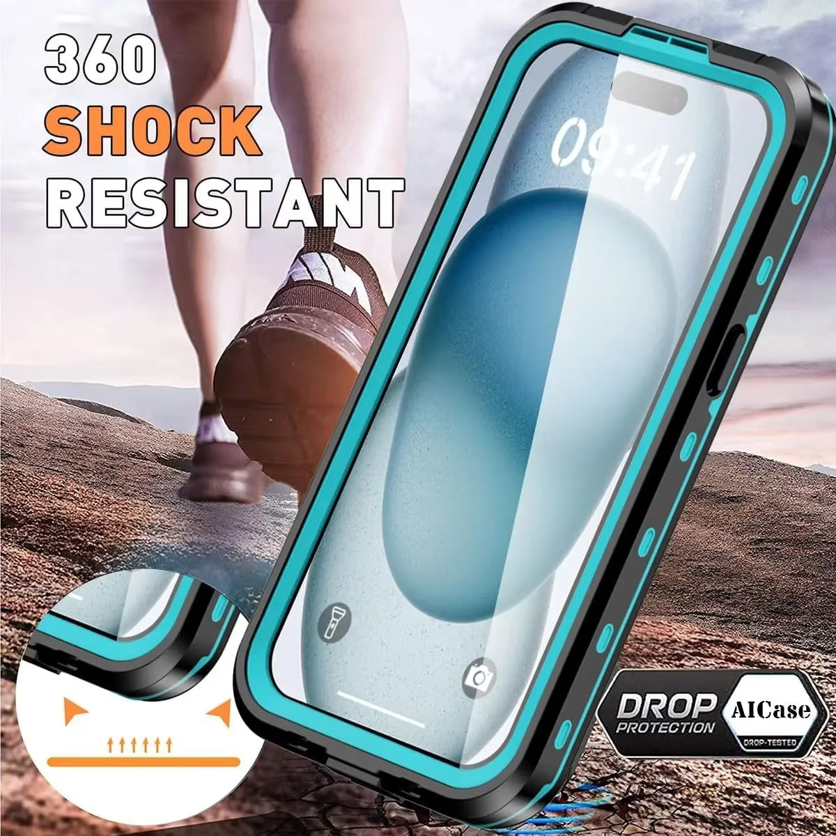 High Quality Waterproof Apple iPhone Case, MagSafe Compatible, Ultra Thin Magnetic with IP68 Dustproof Seal and Screen Guard