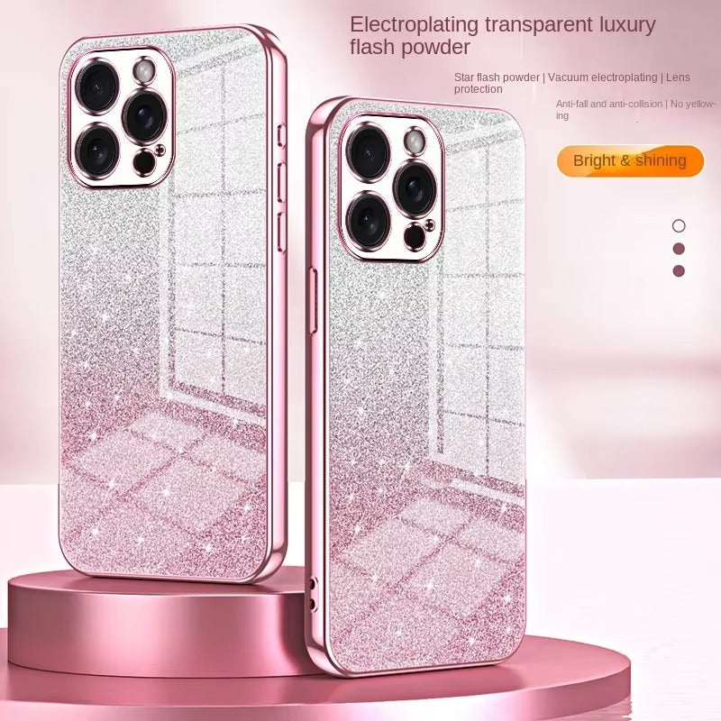 Premium Glitter Electroplated Apple iPhone Case, MagSafe Compatible, Ultra Thin Magnetic Shockproof Full Protection Cover