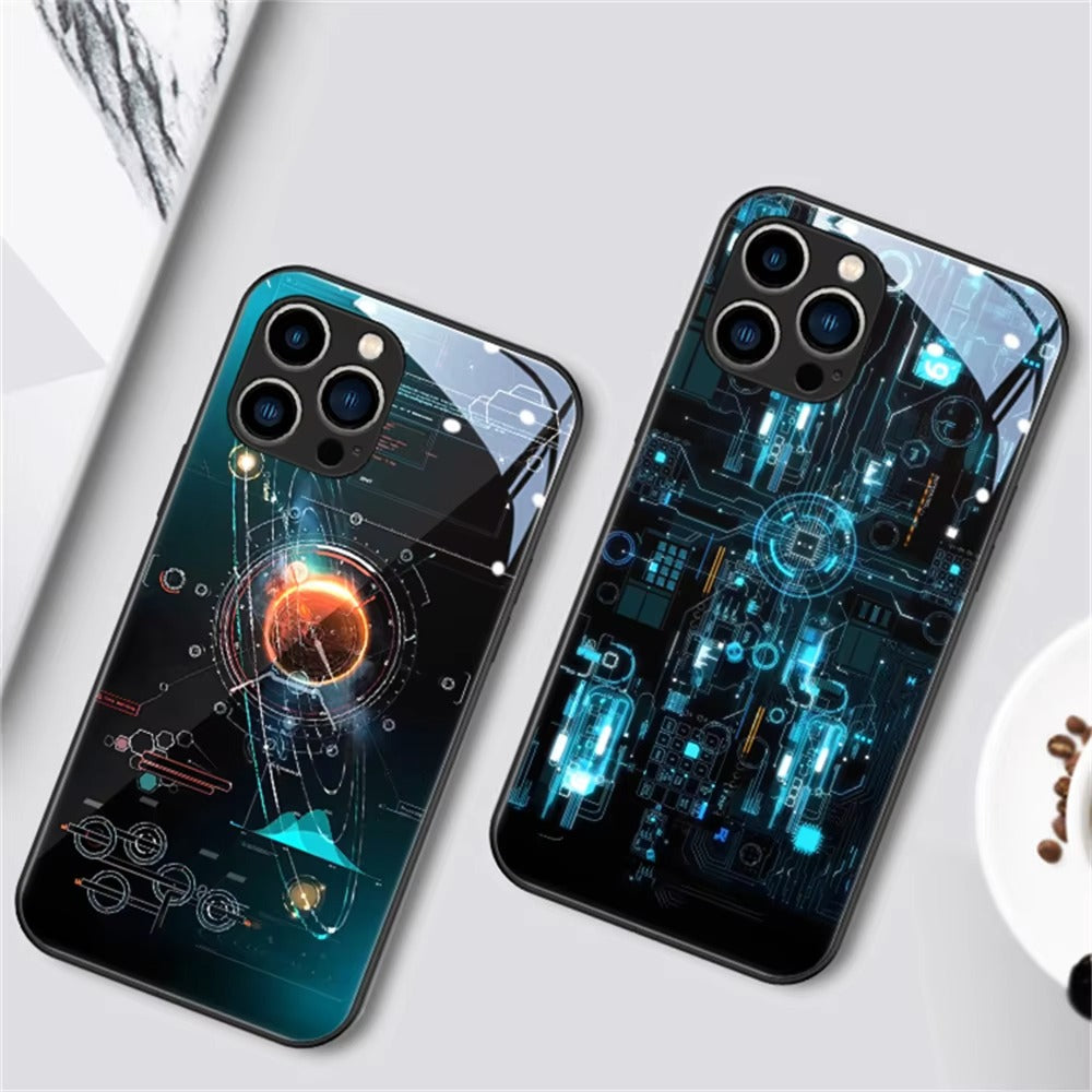 Premium Apple iPhone Case, MagSafe Compatible, Camera Lens and Screen Protection, Ultra Thin, Shockproof, Magnetic, Full All Around Protection, LED Call Flash Glass Cover