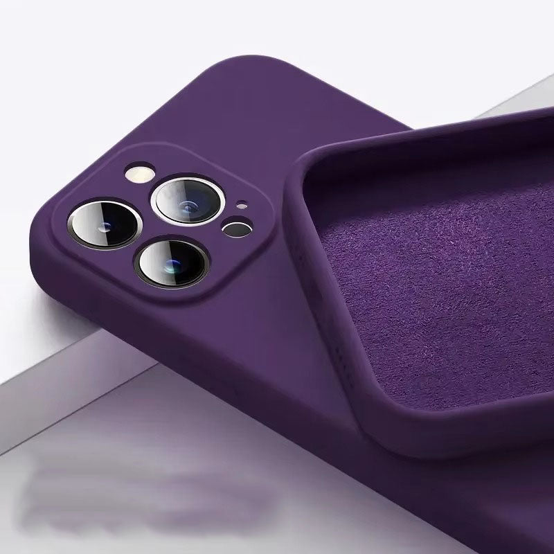 High Quality Apple iPhone Case, MagSafe Compatible, Camera Lens & Screen Protection, Ultra Thin, Shockproof, Magnetic Full All Around Cover – Soft Silicone Solid Color Case with Antiskid Grip & Protective Finish