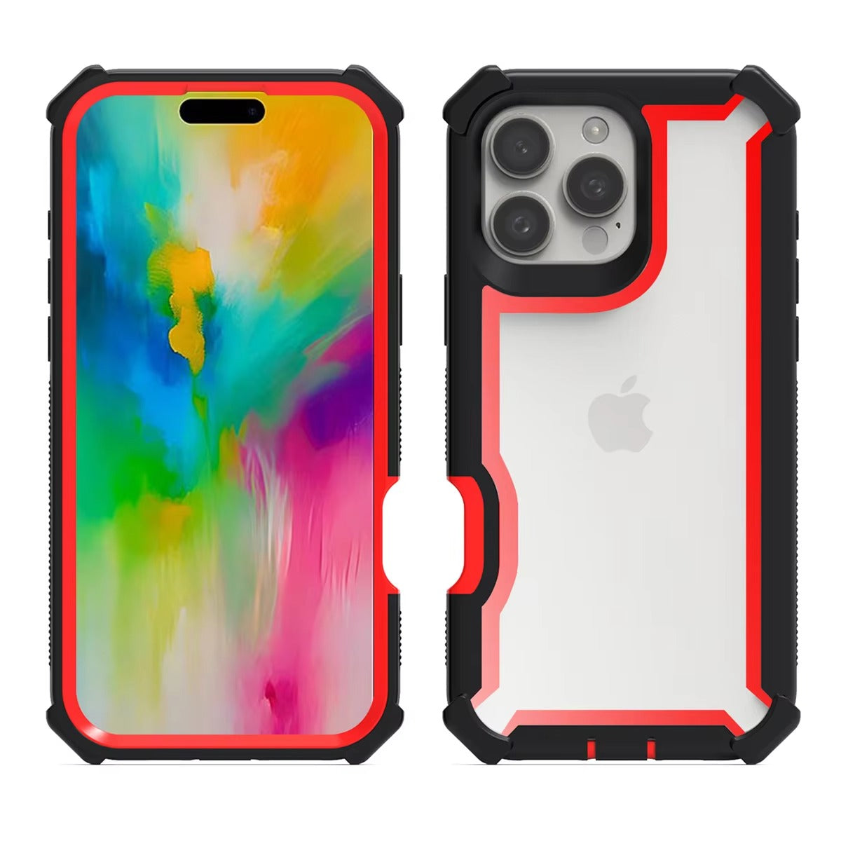 Robust Apple iPhone Case, MagSafe Compatible, Camera Lens & Screen Protection, Ultra Thin, Shockproof, Magnetic Full All Around Cover – Rugged Hybrid TPU Case with Transparent Silicone Back & Hard PC Bumper Frame