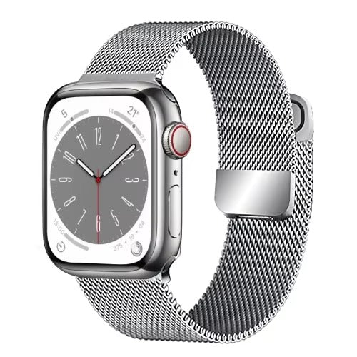 Luxury Magnetic Stainless Steel Watch Band – Adjustable Milanese Loop , Slim Metal Bracelet for 40–49mm Smartwatches