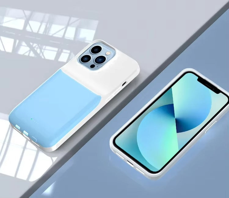 High Quality Apple iPhone Case MagSafe Compatible, Camera Lens & Screen Protection, Ultra Thin Shockproof Magnetic Full All Around Protection Cover with 5000mAh 10000mAh Power Bank