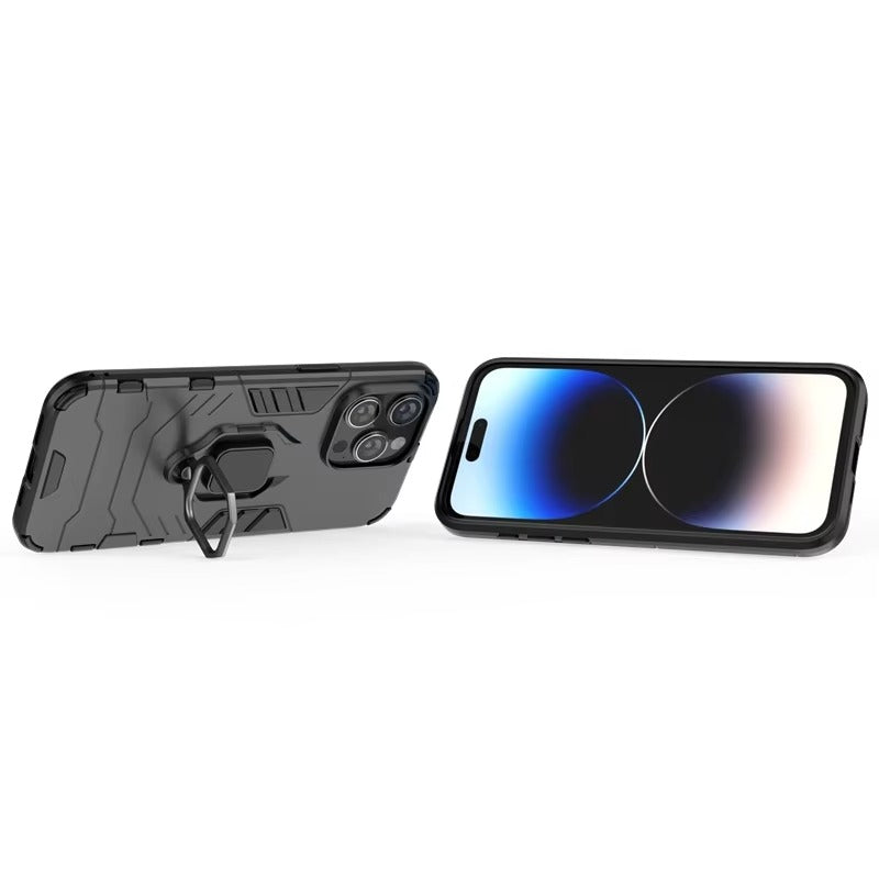 Robust Apple iPhone Case, MagSafe Compatible, Camera Lens and Screen Protection, Ultra Thin, Shockproof, Magnetic, Full All Around Protection, Armor Ring Stand Cover