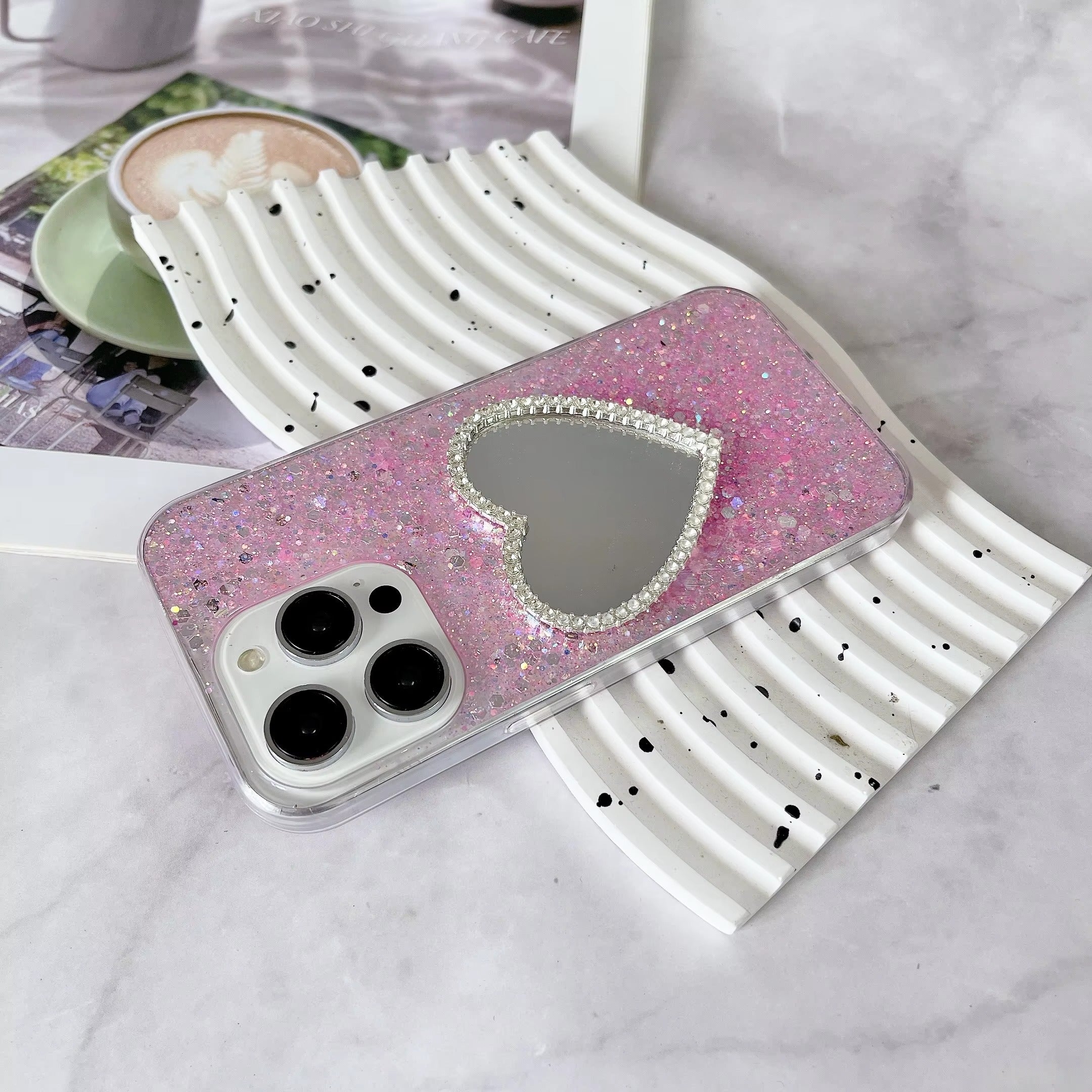 Luxury Apple iPhone Case, MagSafe Compatible, Camera Lens and Screen Protection, Ultra Thin, Shockproof, Magnetic, Full All Around Protection, Glitter Mirror Soft Cover