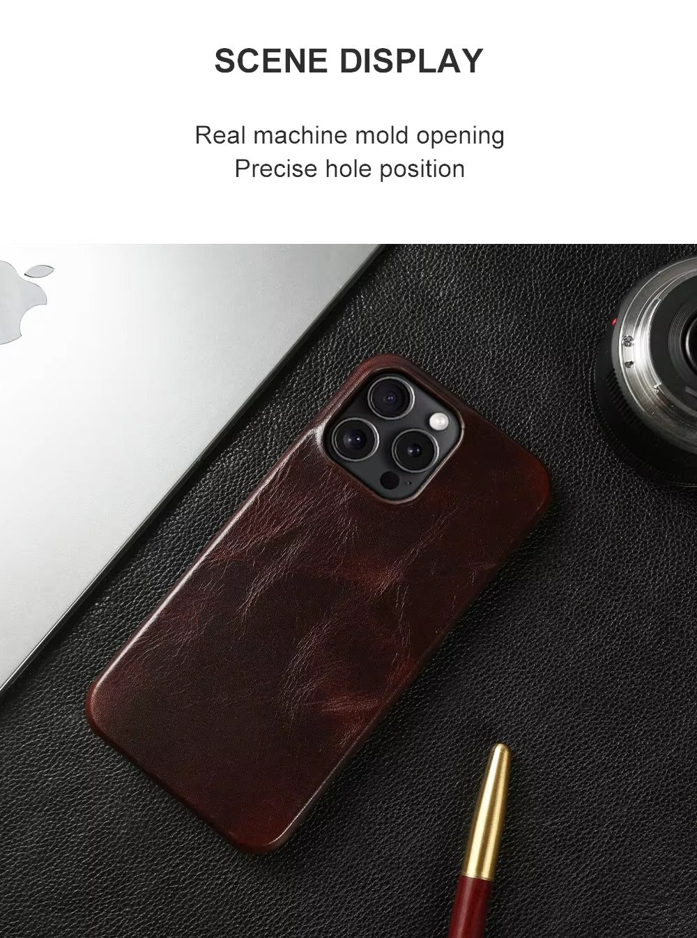 Luxury Genuine Leather Apple iPhone Case, MagSafe Compatible, Ultra Thin Magnetic and Durable Back Shell Design