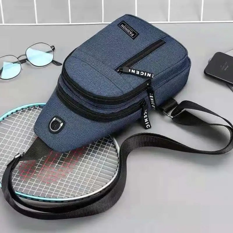 Premium Waterproof Crossbody Chest Bag for Men – Multifunctional Oxford Fabric Shoulder Sling with Anti-Theft Pocket, Stylish Casual Travel Pack