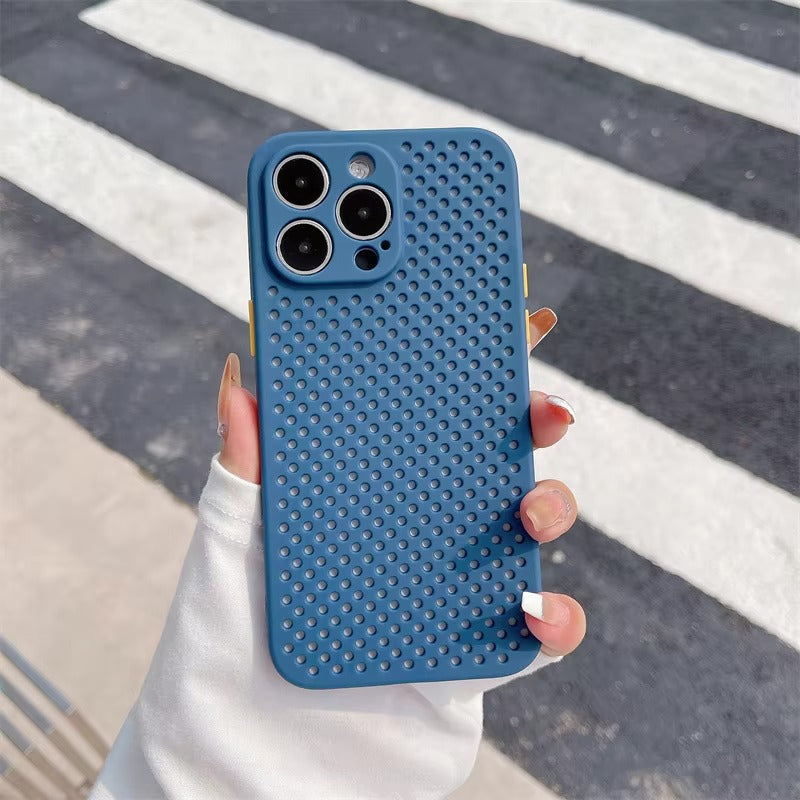 Luxury Apple iPhone Case, MagSafe Compatible, Camera Lens & Screen Protection, Ultra Thin, Shockproof, Magnetic Full All Around Cover – Hollow Soft Case with Heat Dissipation Design & Plain Color Ultra Thin Finish