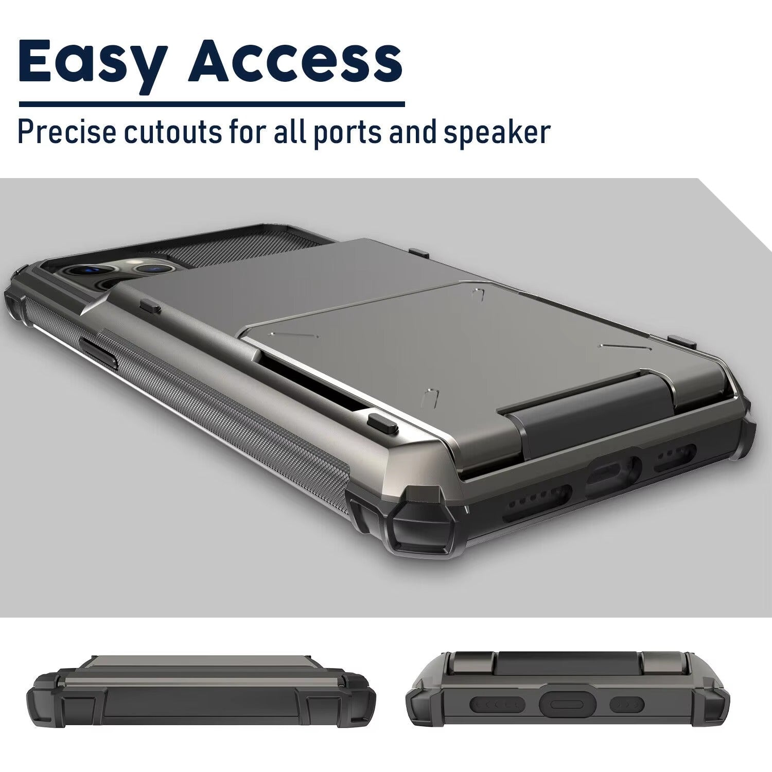 Robust Apple iPhone Case, MagSafe Compatible, Camera Lens and Screen Protection, Ultra Thin, Shockproof, Magnetic, Full All Around Protection, Hidden Wallet Card Cover