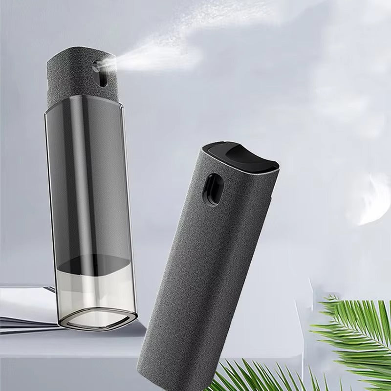 High Quality 2-in-1 Screen Cleaner Spray Reusable Cleaning Cloth for Cell Phones, iPads, Computers, Glasses, and Tablets