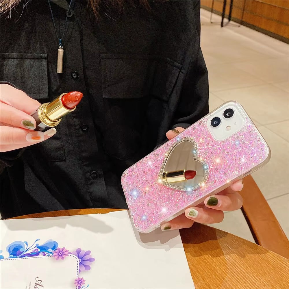 Luxury Apple iPhone Case, MagSafe Compatible, Camera Lens and Screen Protection, Ultra Thin, Shockproof, Magnetic, Full All Around Protection, Glitter Mirror Soft Cover