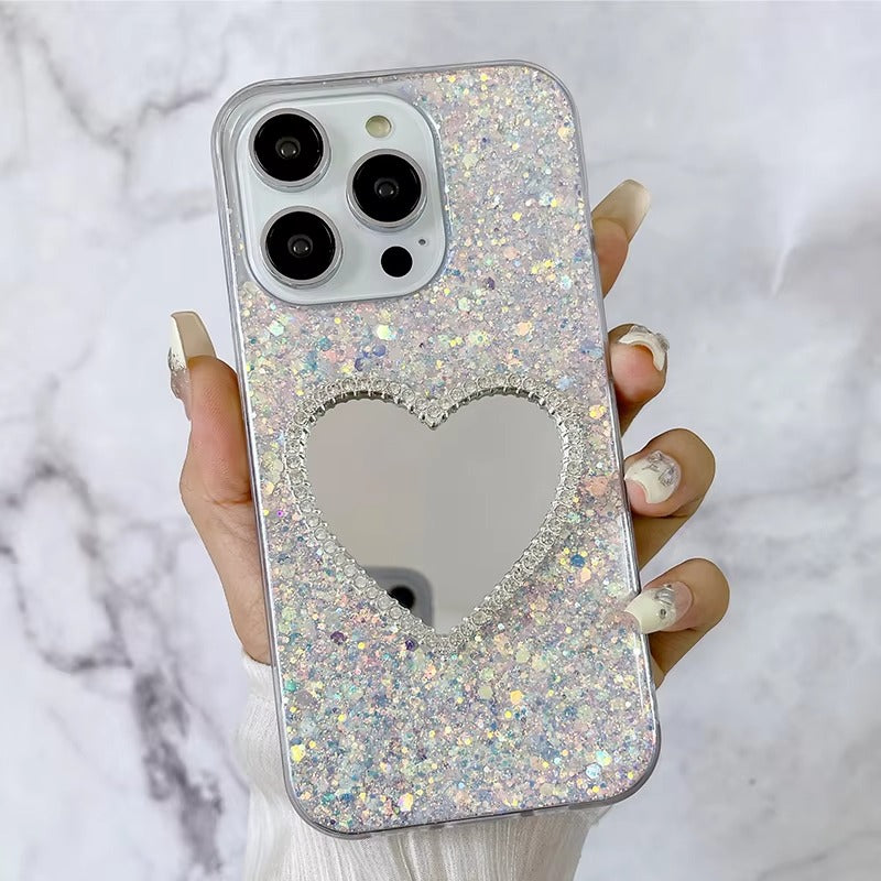 Luxury Apple iPhone Case, MagSafe Compatible, Camera Lens and Screen Protection, Ultra Thin, Shockproof, Magnetic, Full All Around Protection, Glitter Mirror Soft Cover